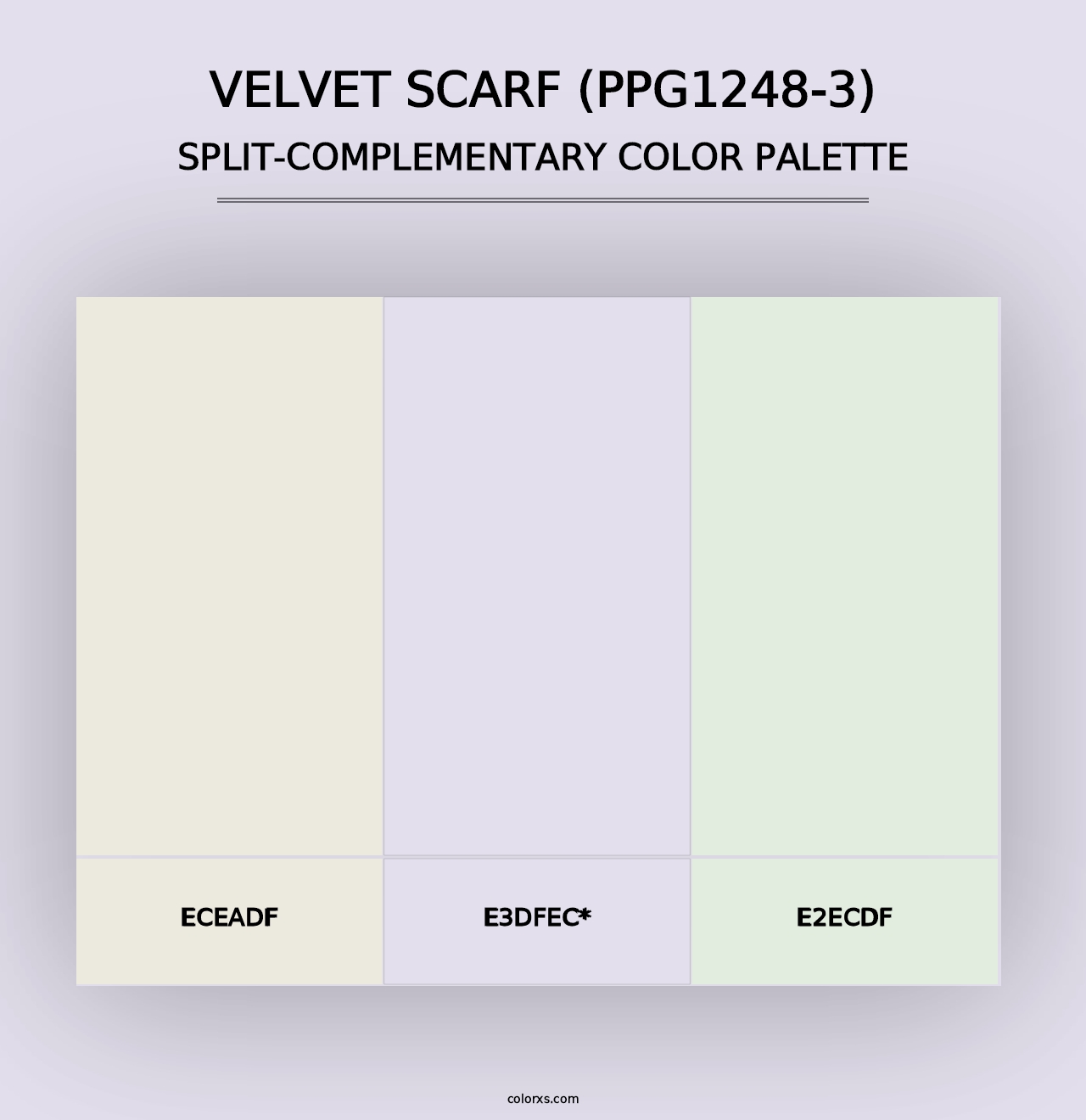 Velvet Scarf (PPG1248-3) - Split-Complementary Color Palette