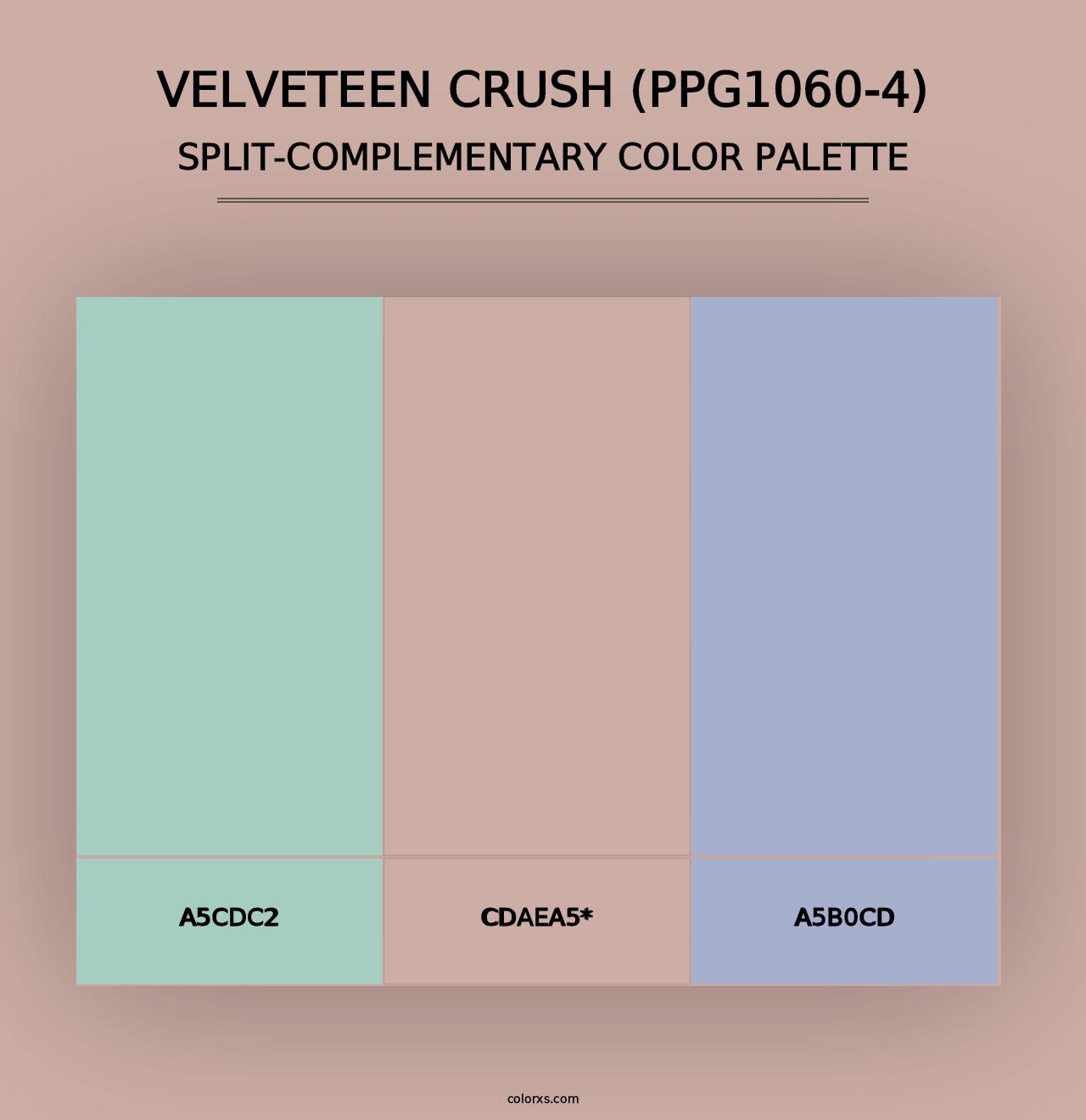 Velveteen Crush (PPG1060-4) - Split-Complementary Color Palette