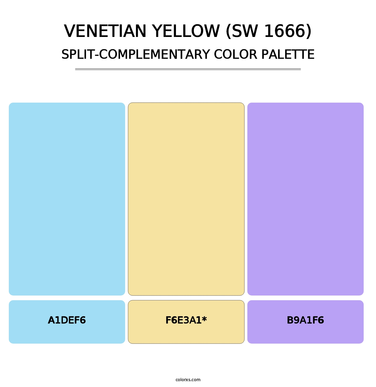 Venetian Yellow (SW 1666) - Split-Complementary Color Palette