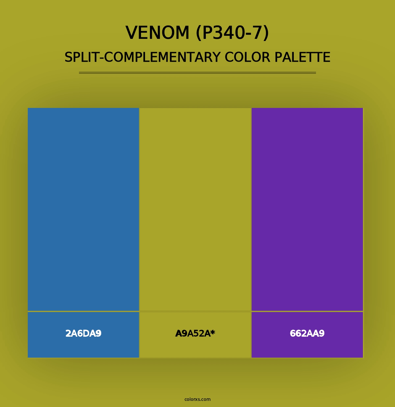 Venom (P340-7) - Split-Complementary Color Palette