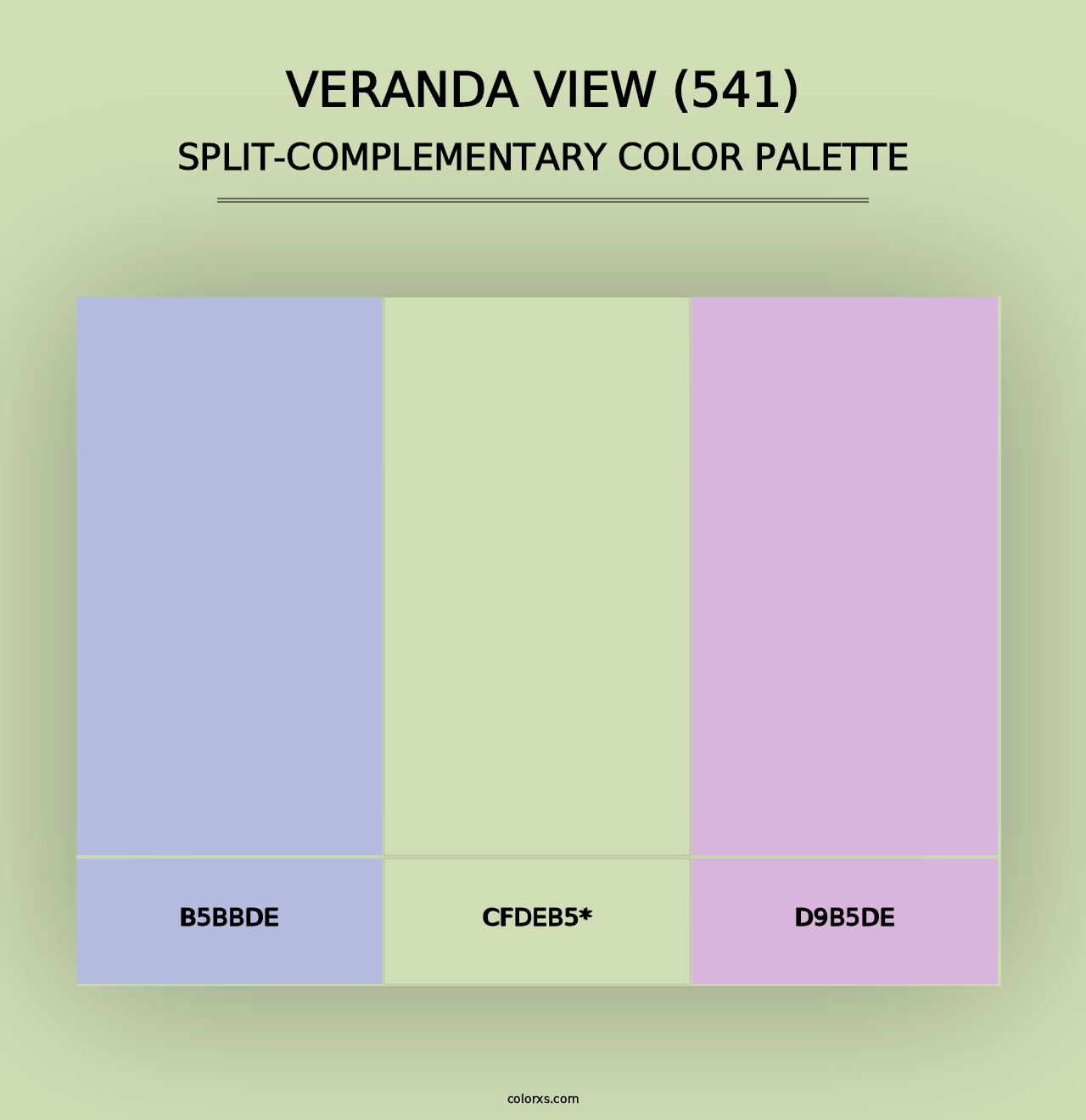 Veranda View (541) - Split-Complementary Color Palette