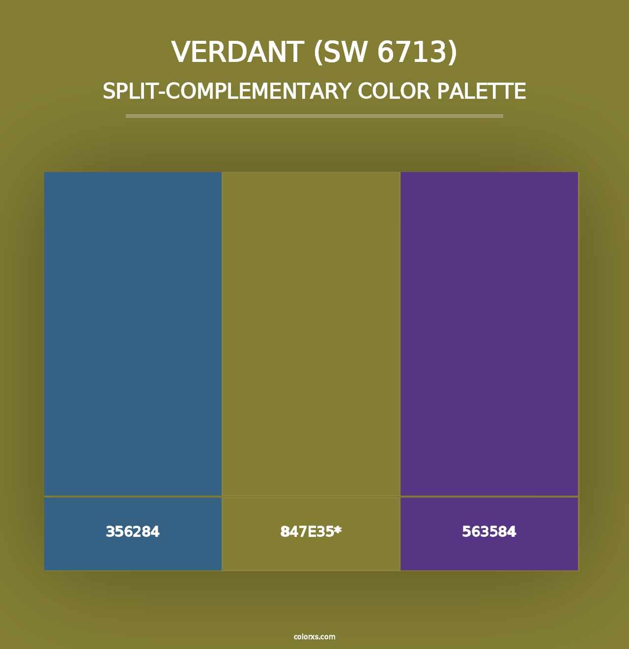 Verdant (SW 6713) - Split-Complementary Color Palette