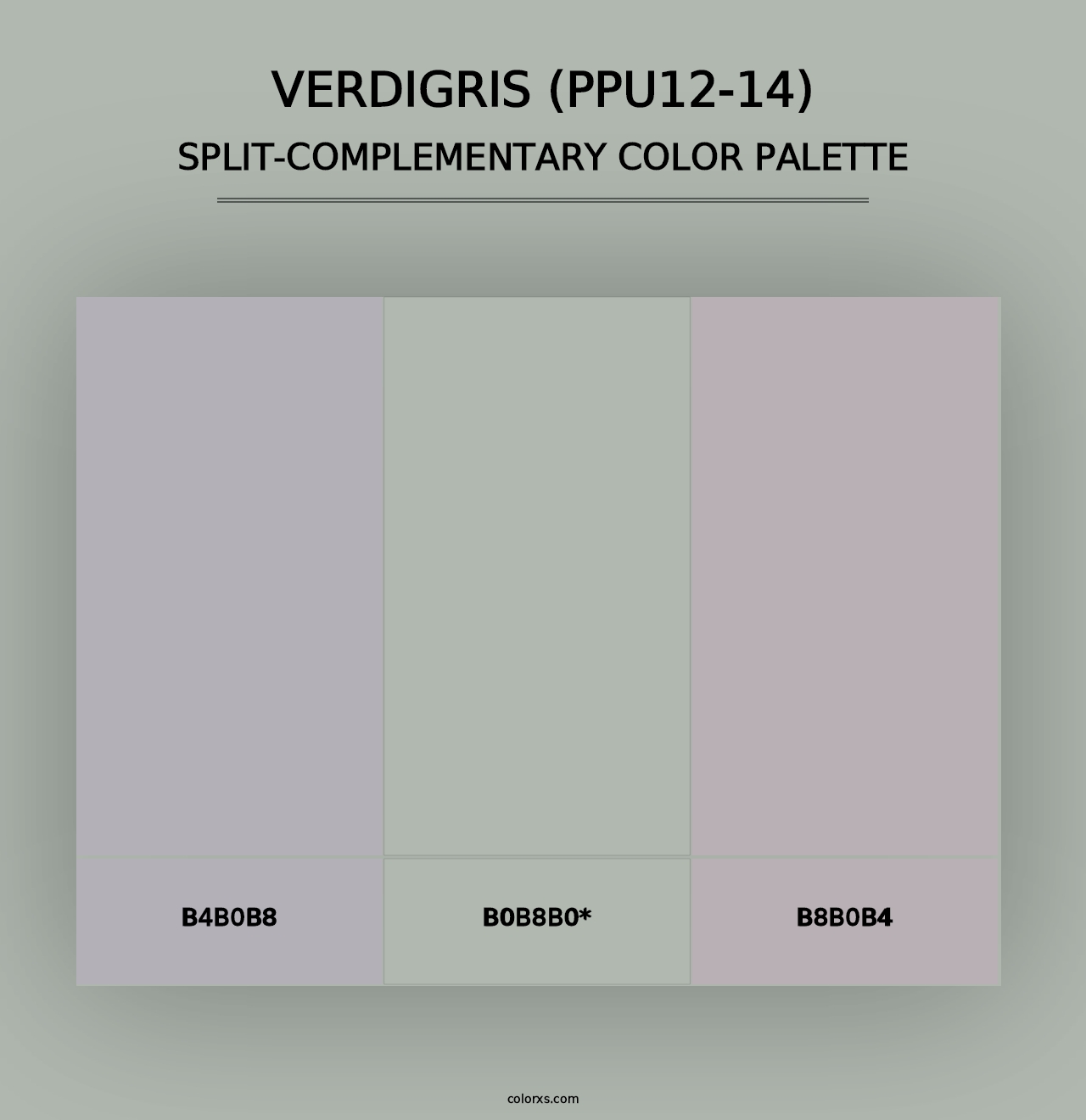 Verdigris (PPU12-14) - Split-Complementary Color Palette