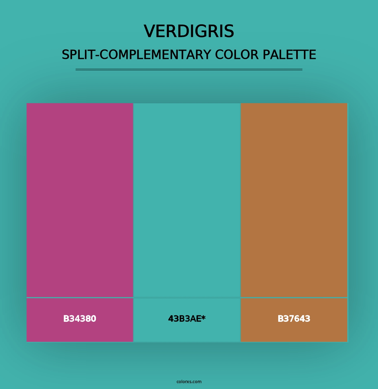 Verdigris - Split-Complementary Color Palette