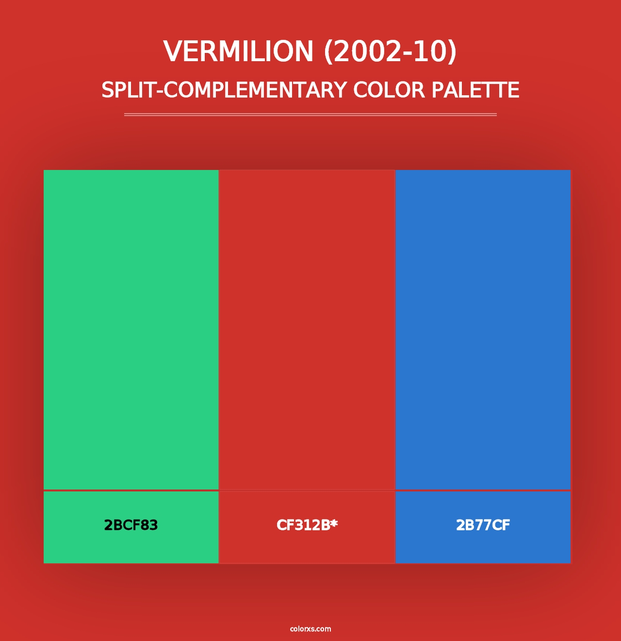 Vermilion (2002-10) - Split-Complementary Color Palette