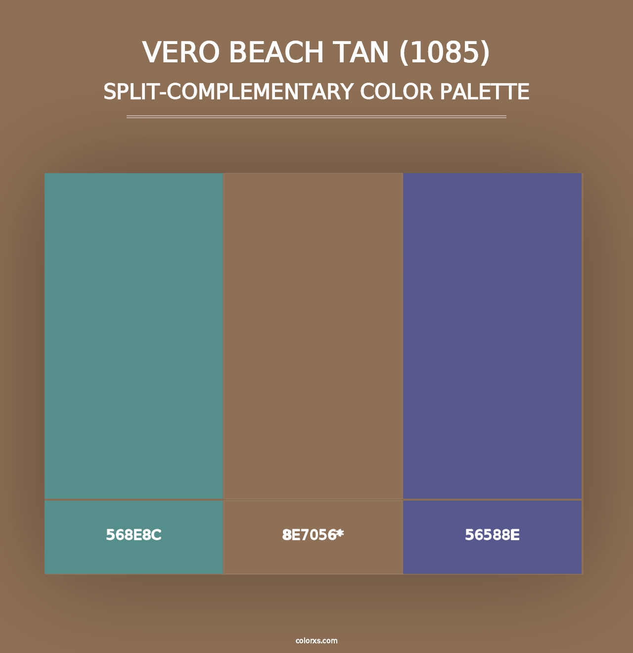 Vero Beach Tan (1085) - Split-Complementary Color Palette