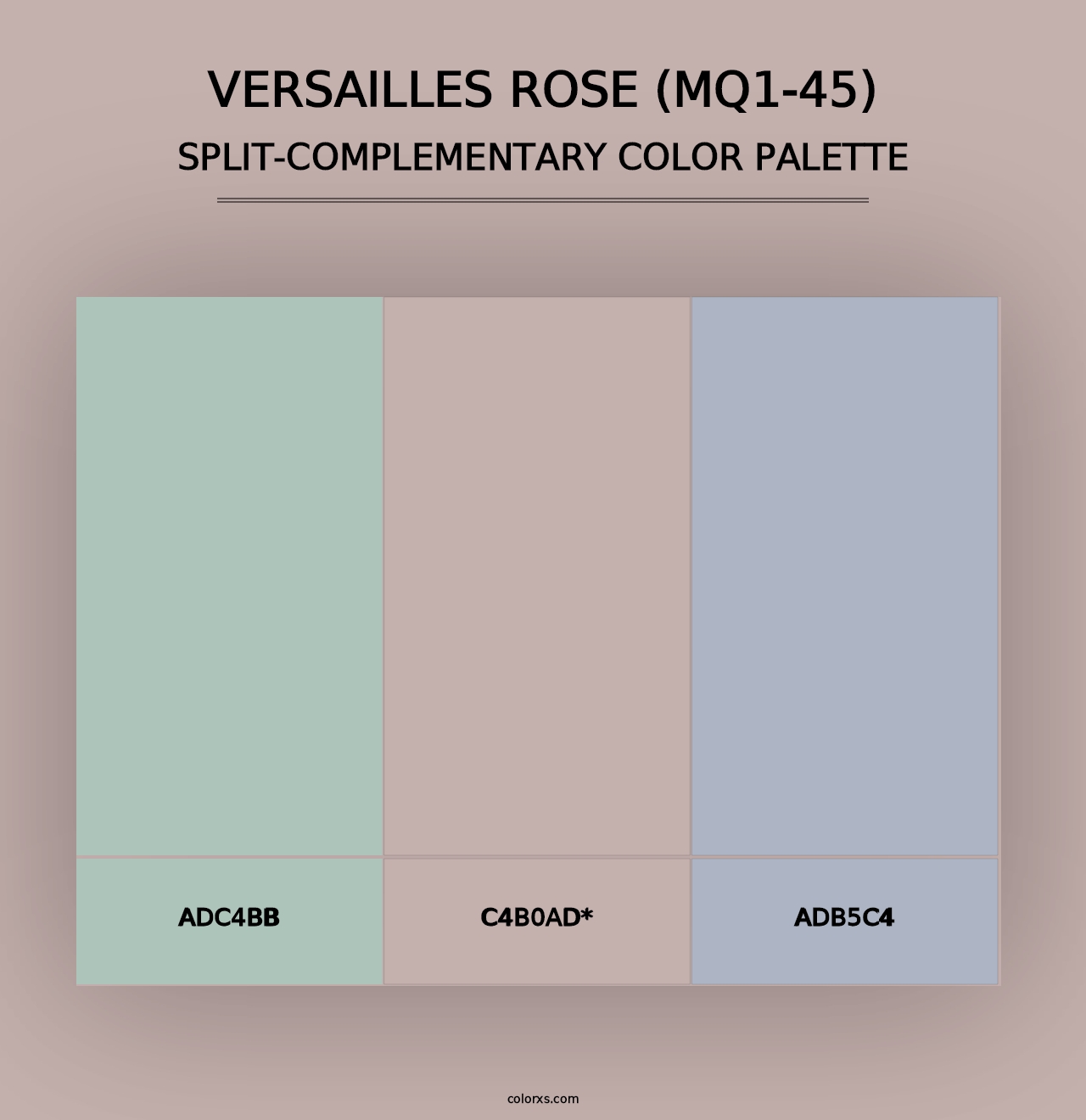 Versailles Rose (MQ1-45) - Split-Complementary Color Palette