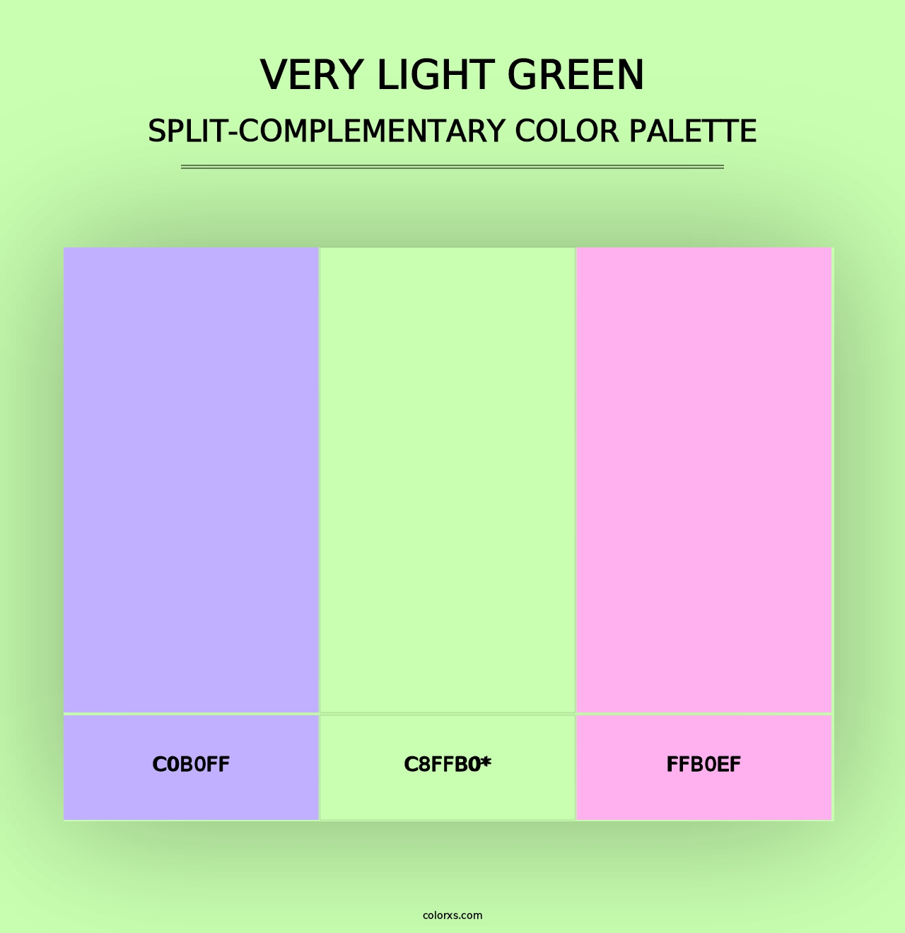 Very Light Green - Split-Complementary Color Palette