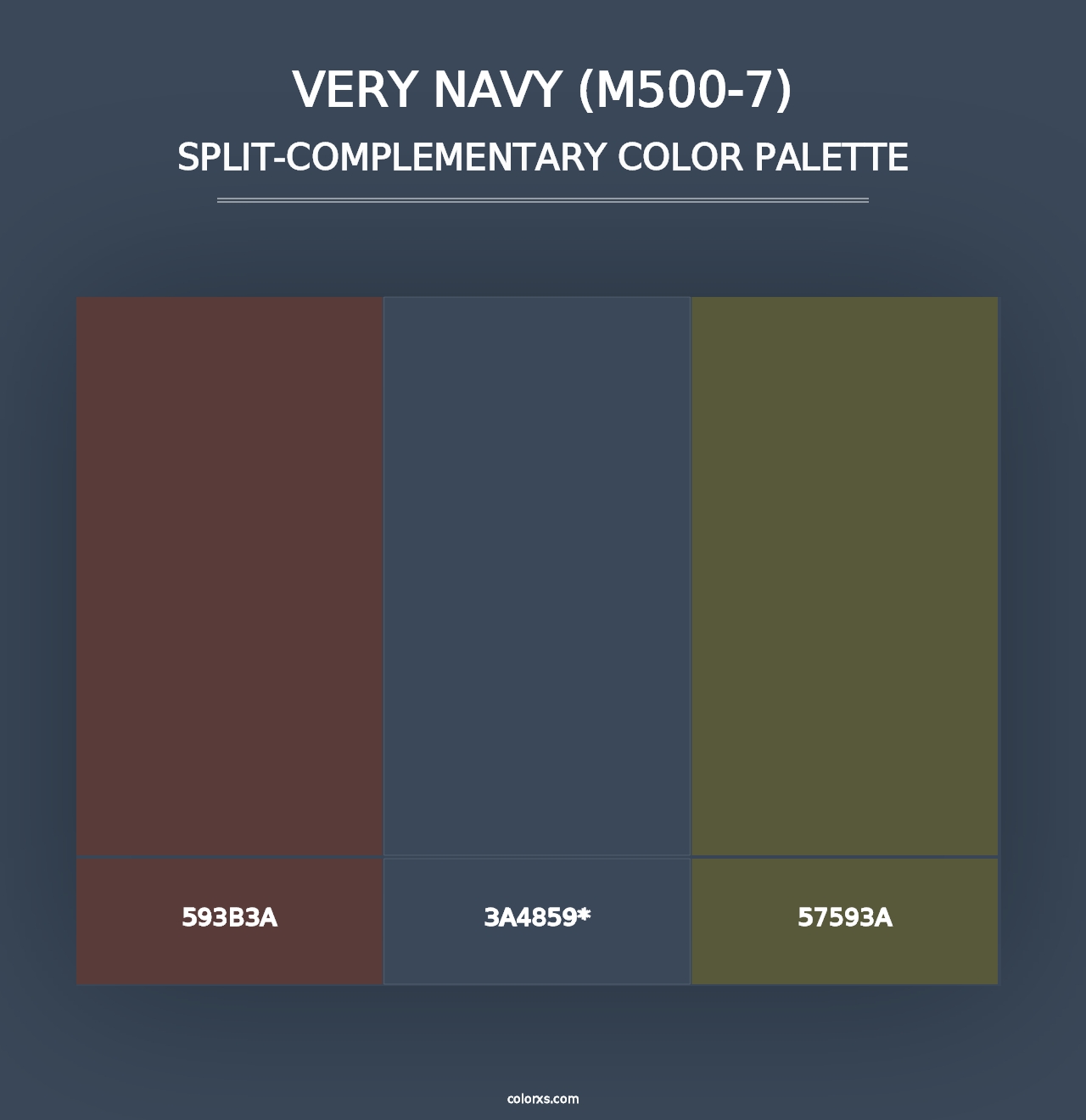 Very Navy (M500-7) - Split-Complementary Color Palette