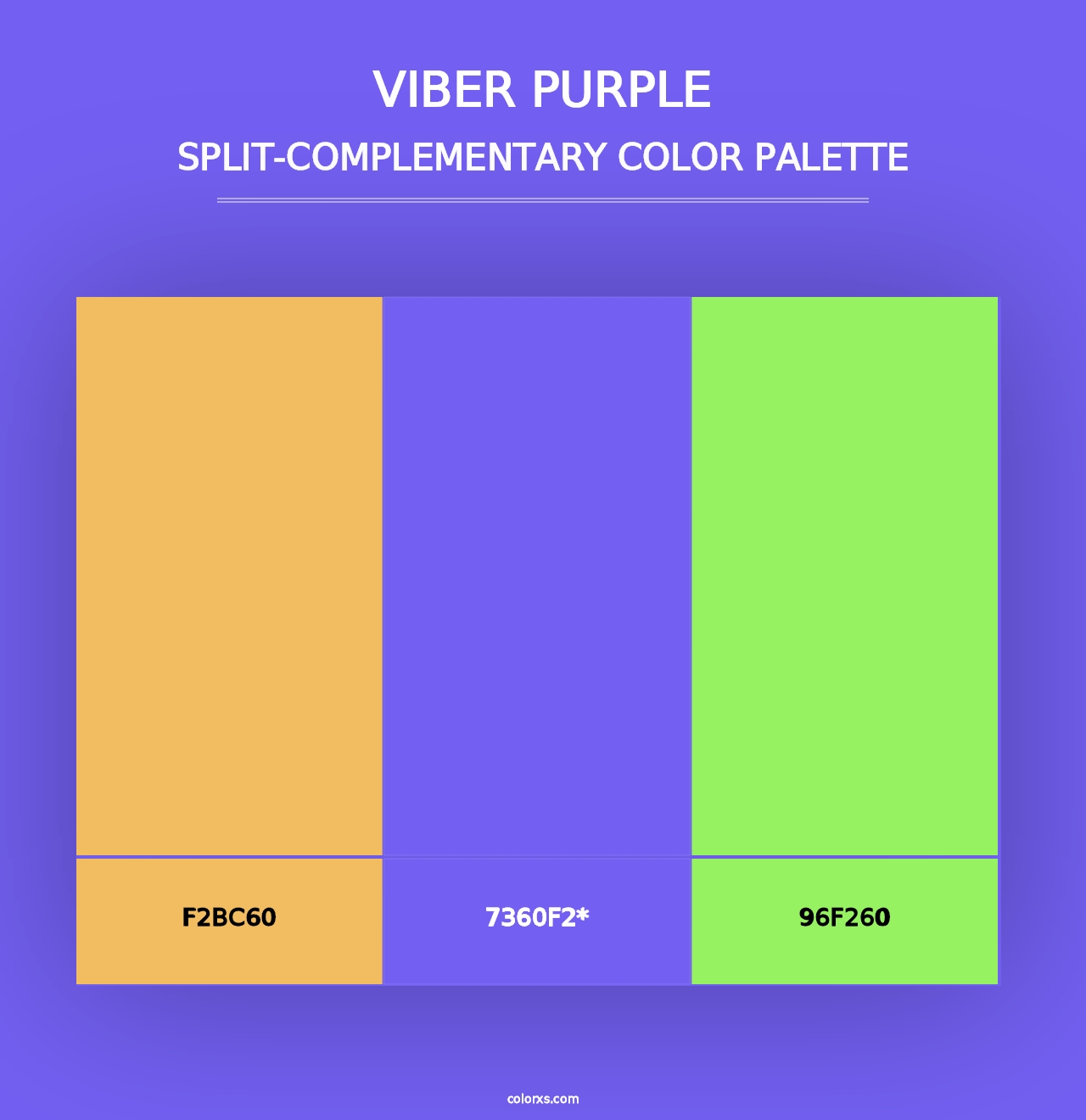 Viber Purple - Split-Complementary Color Palette