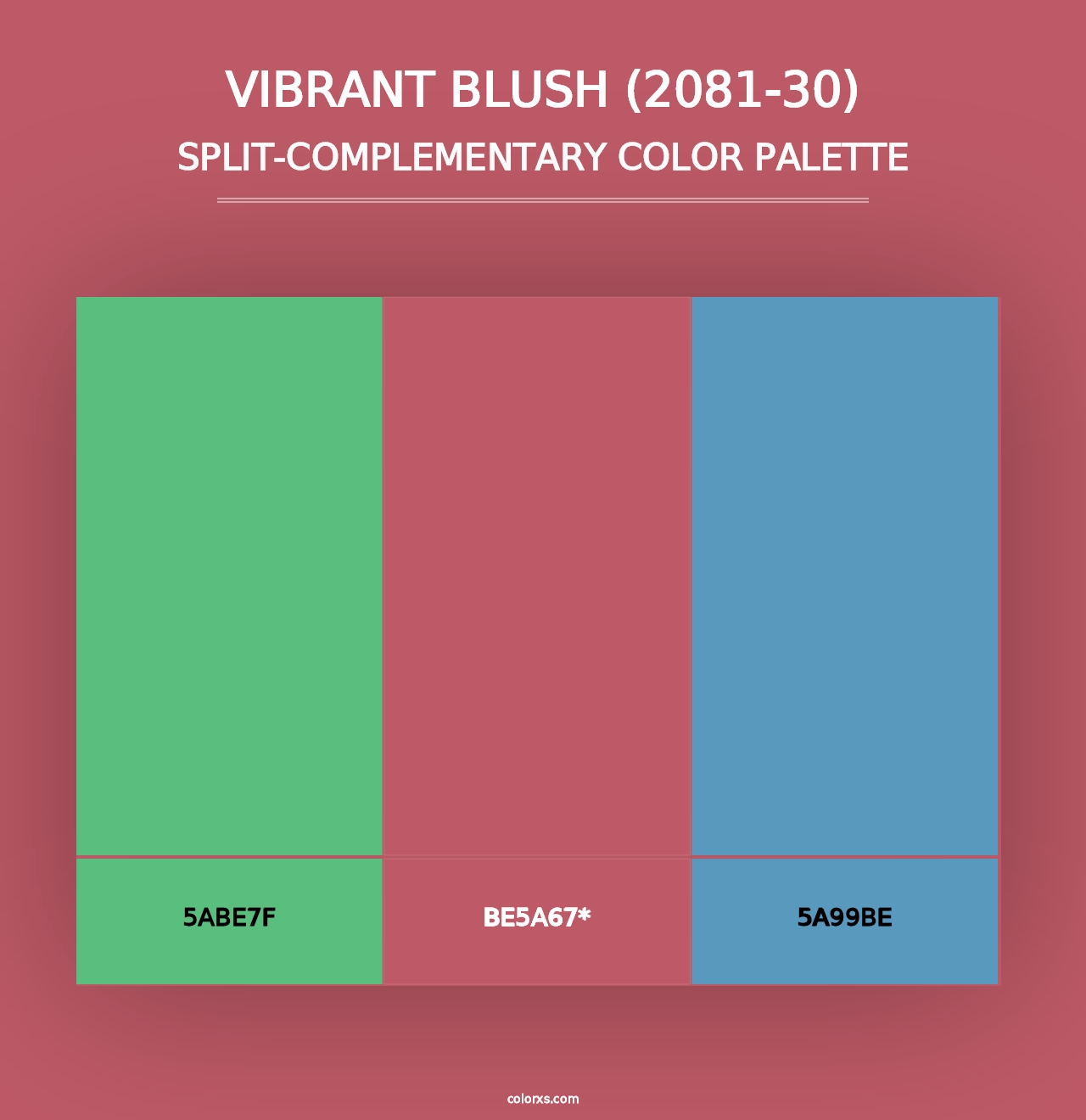 Vibrant Blush (2081-30) - Split-Complementary Color Palette