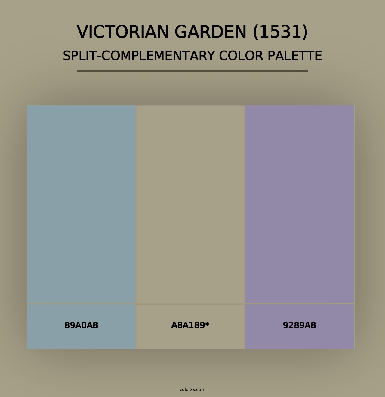 Victorian Garden (1531) - Split-Complementary Color Palette