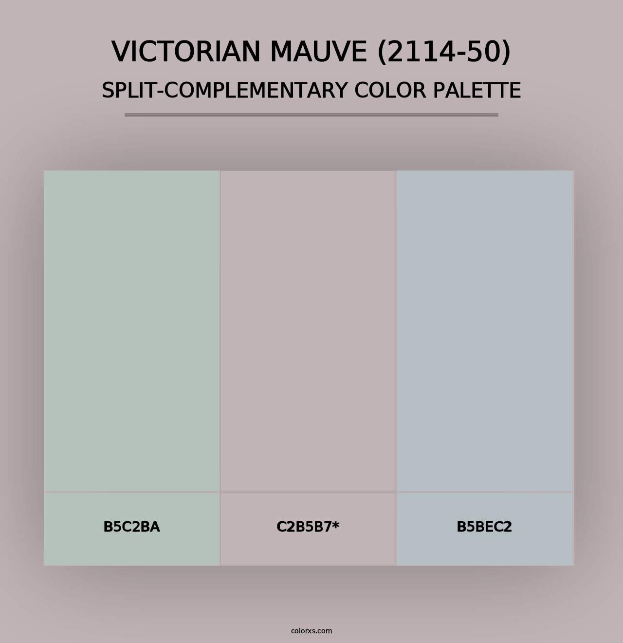 Victorian Mauve (2114-50) - Split-Complementary Color Palette