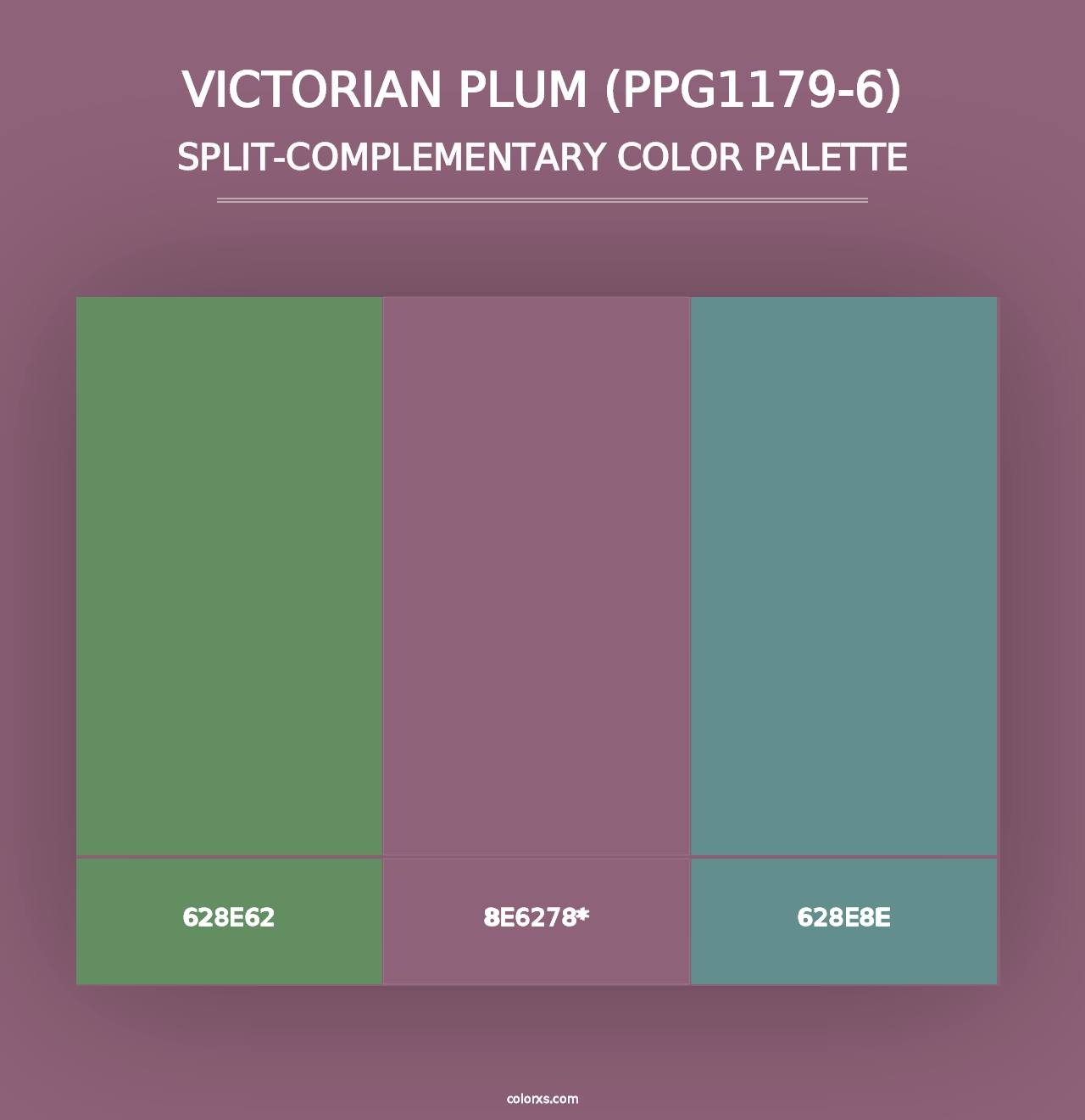 Victorian Plum (PPG1179-6) - Split-Complementary Color Palette