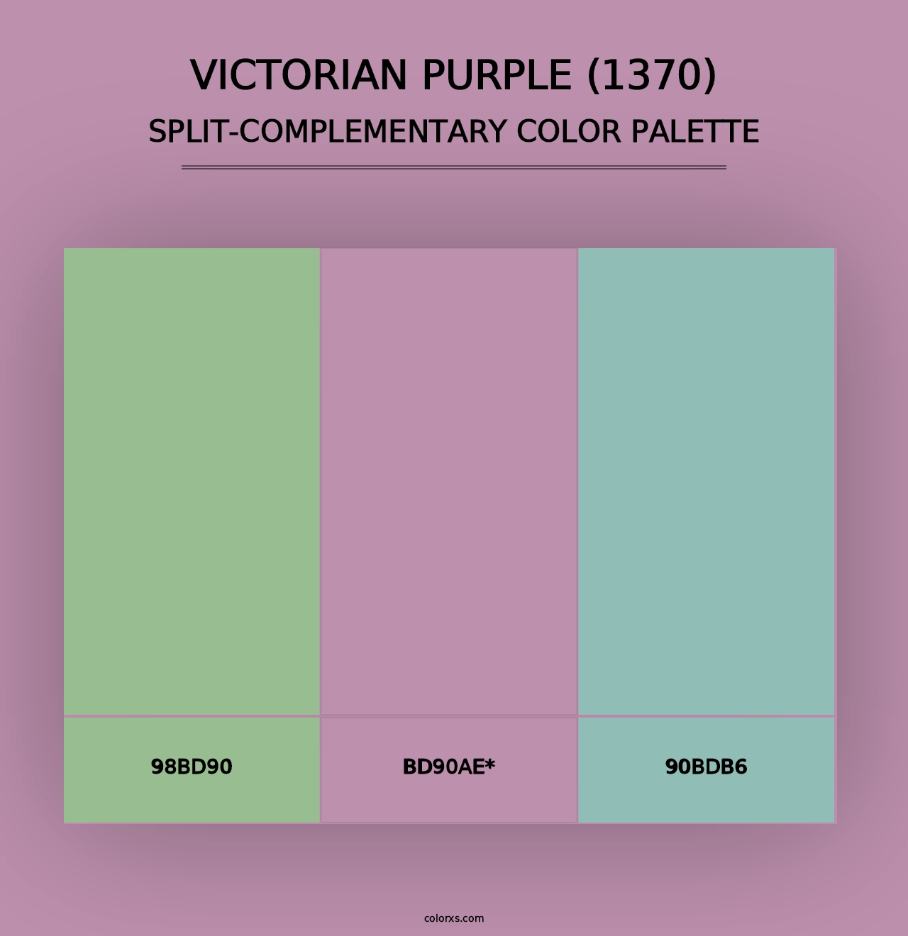 Victorian Purple (1370) - Split-Complementary Color Palette