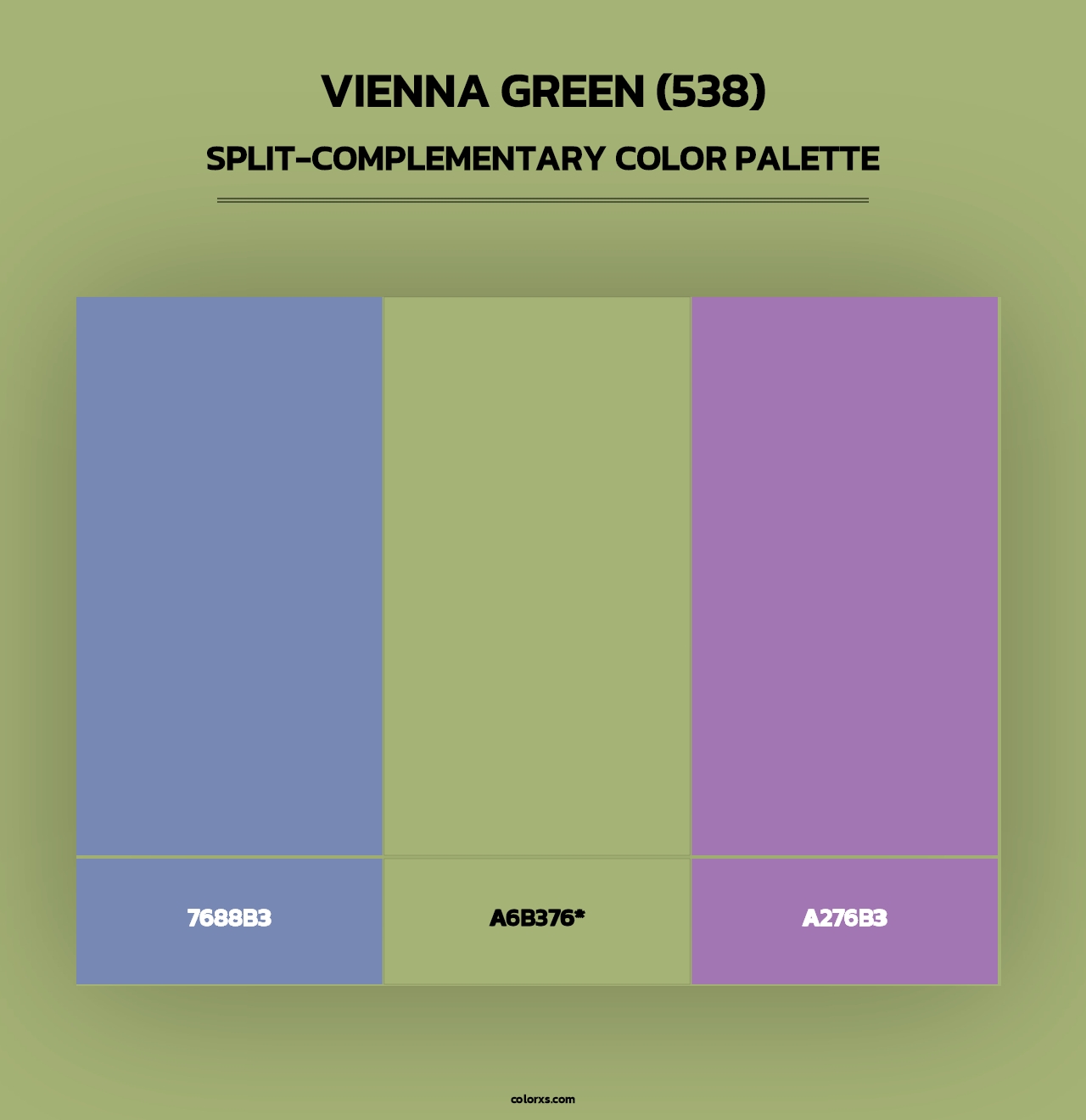 Vienna Green (538) - Split-Complementary Color Palette