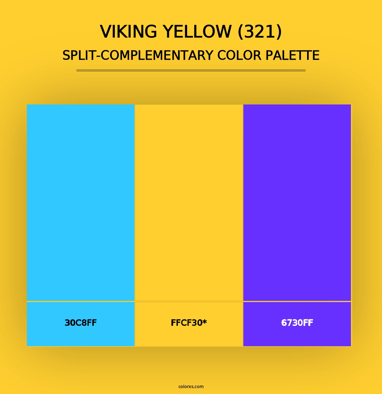 Viking Yellow (321) - Split-Complementary Color Palette