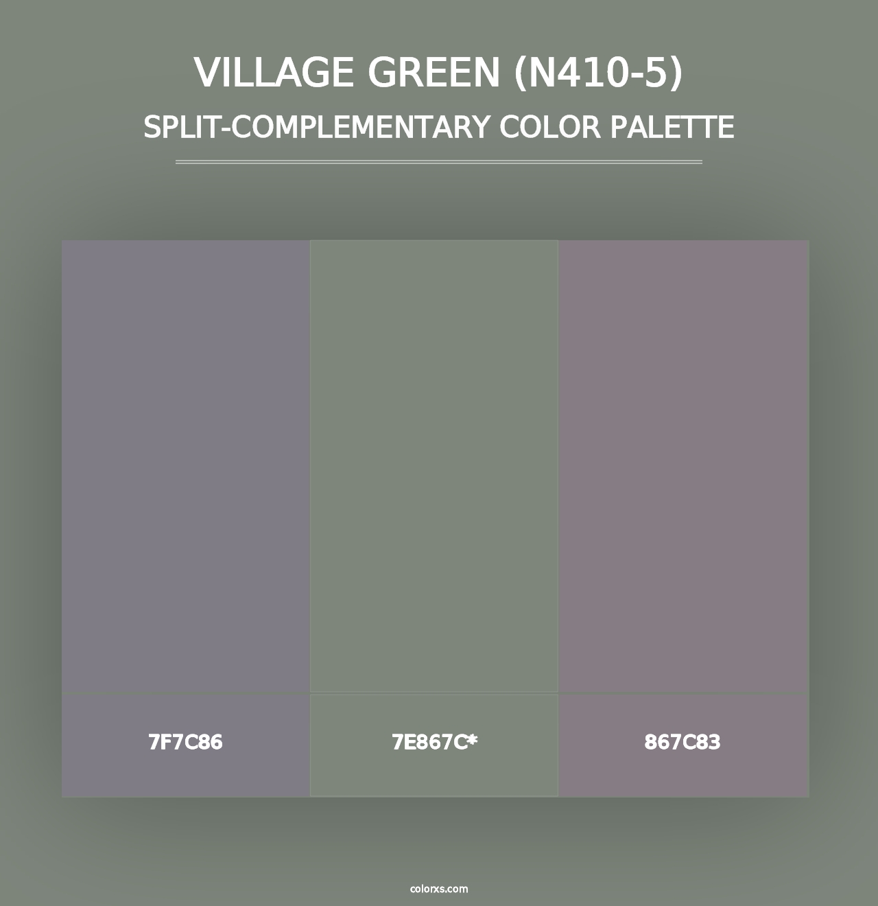 Village Green (N410-5) - Split-Complementary Color Palette