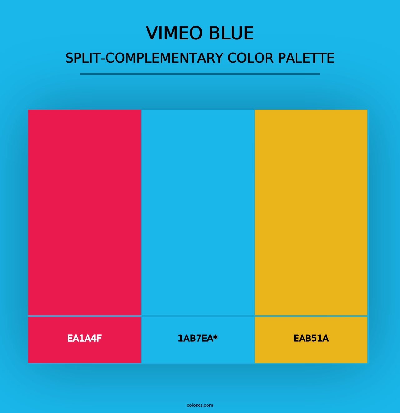 Vimeo Blue - Split-Complementary Color Palette