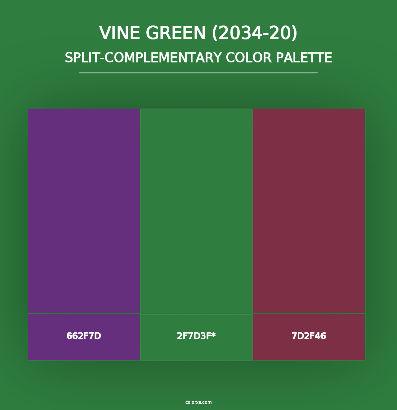 Vine Green (2034-20) - Split-Complementary Color Palette