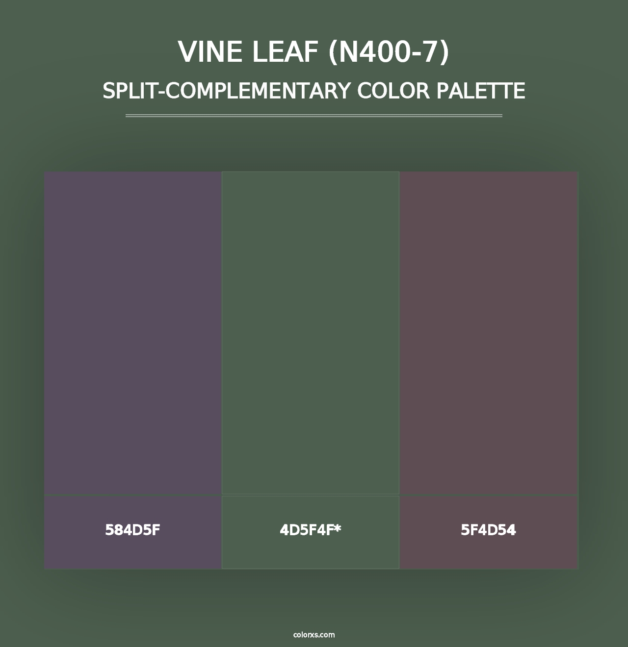 Vine Leaf (N400-7) - Split-Complementary Color Palette