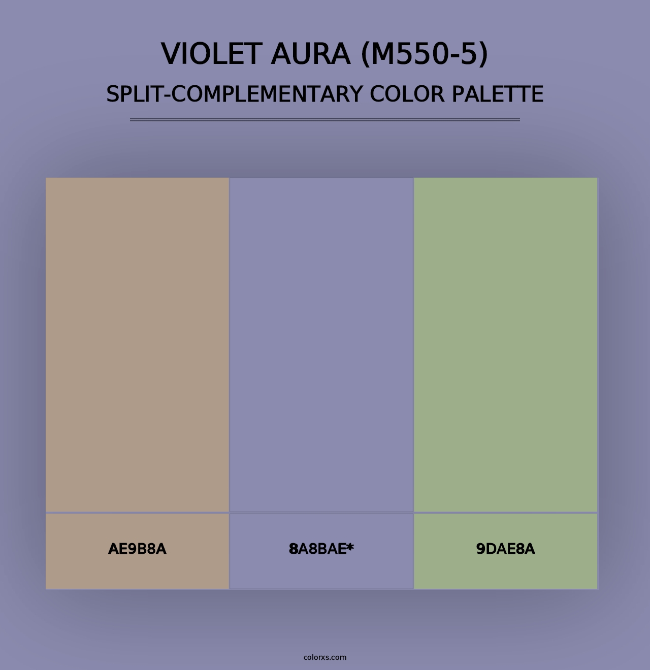 Violet Aura (M550-5) - Split-Complementary Color Palette