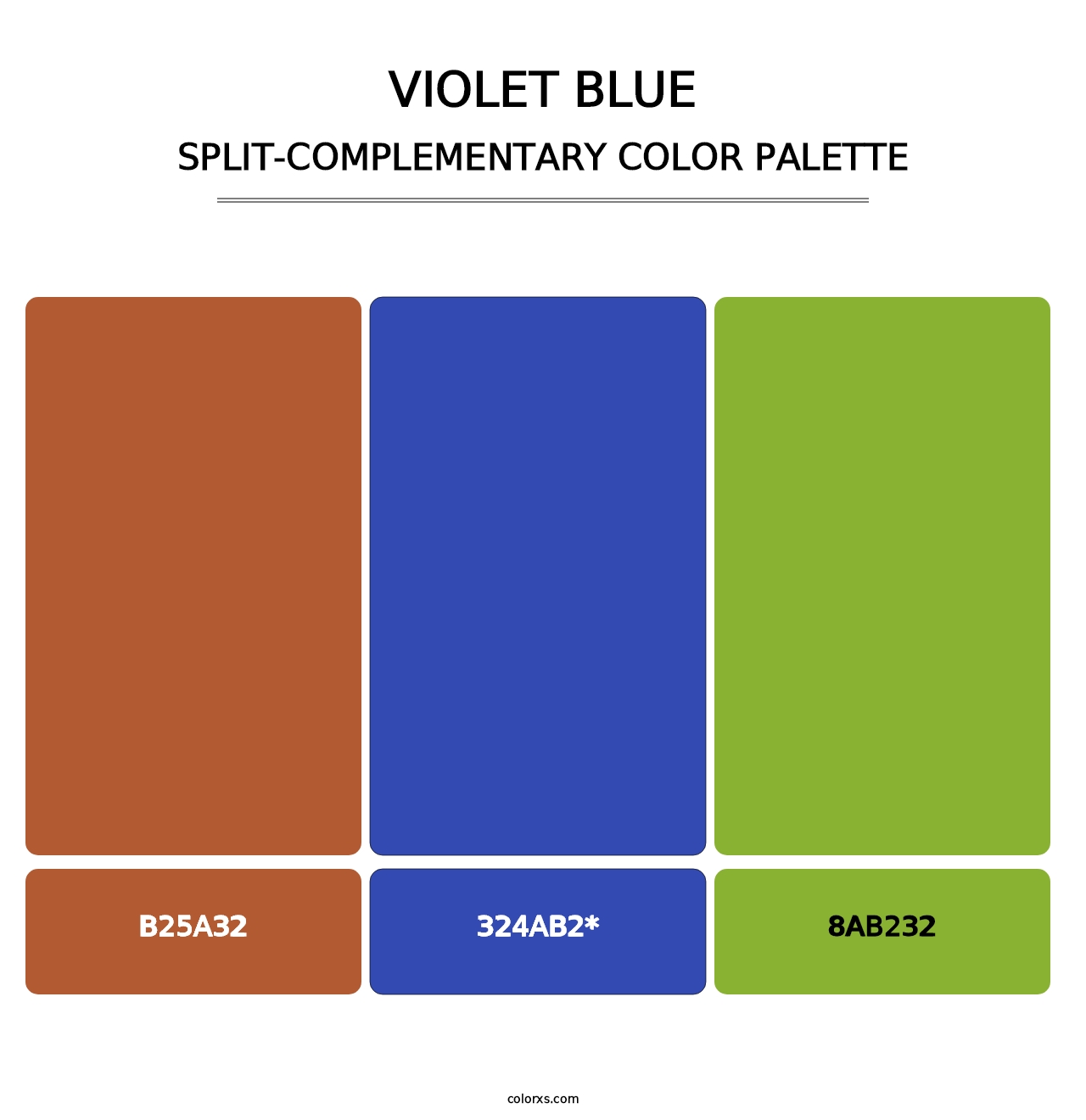 Violet Blue - Split-Complementary Color Palette