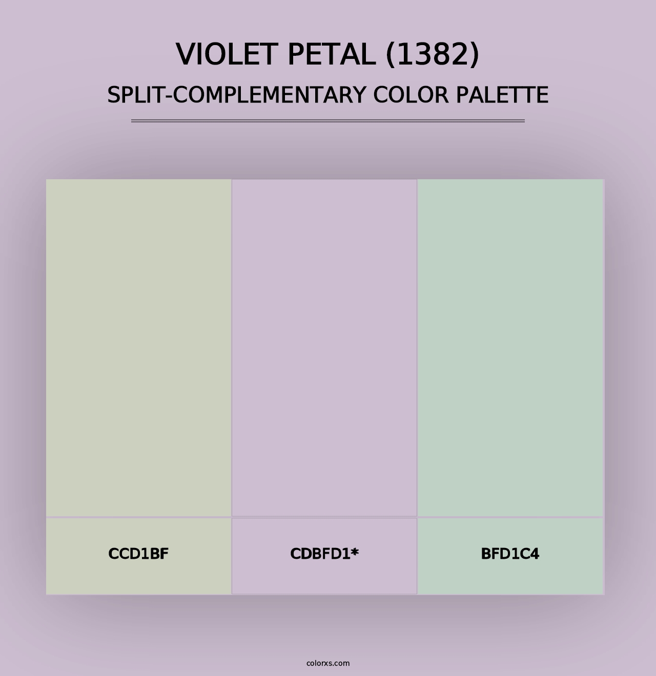 Violet Petal (1382) - Split-Complementary Color Palette