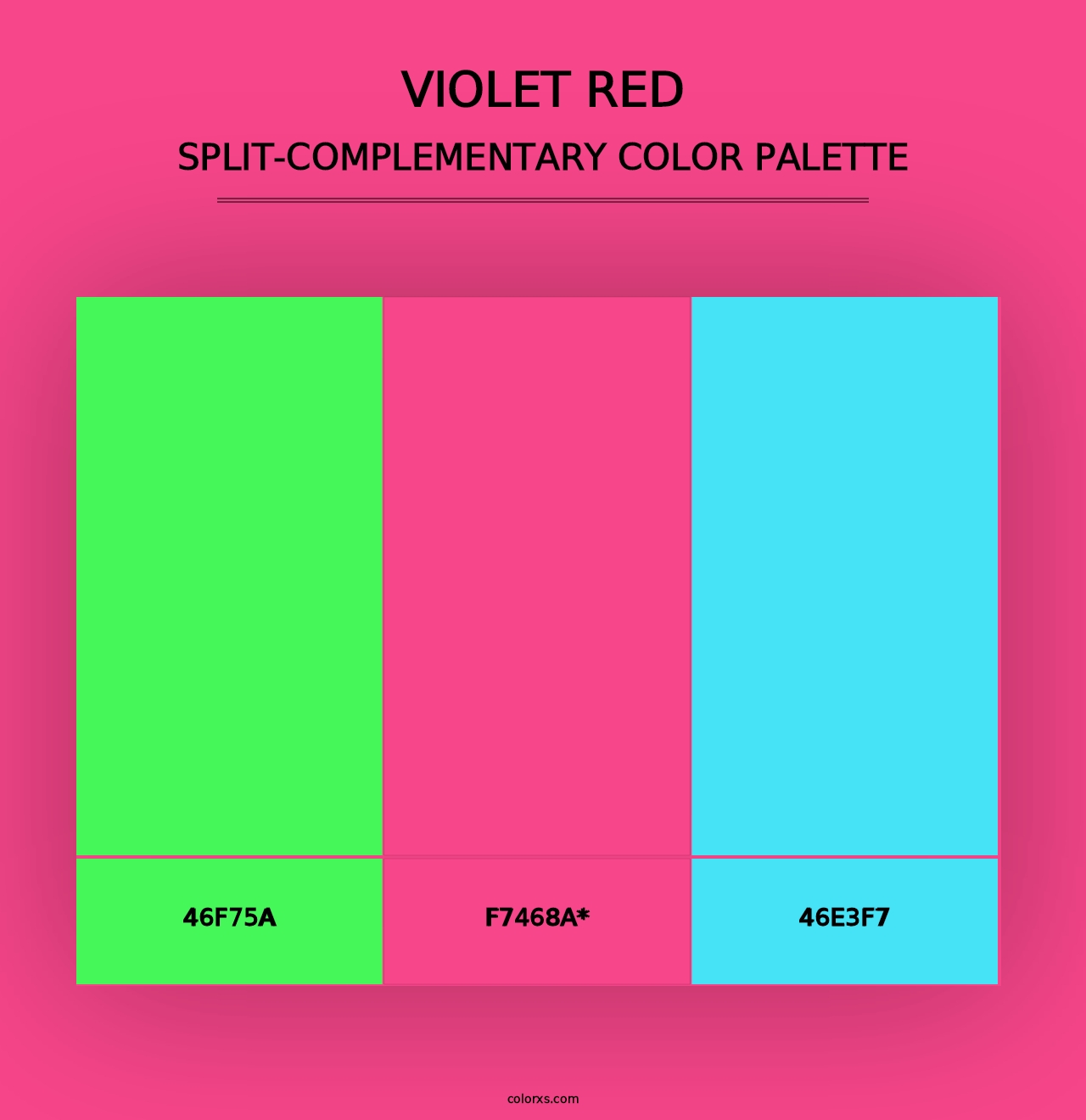 Violet Red - Split-Complementary Color Palette