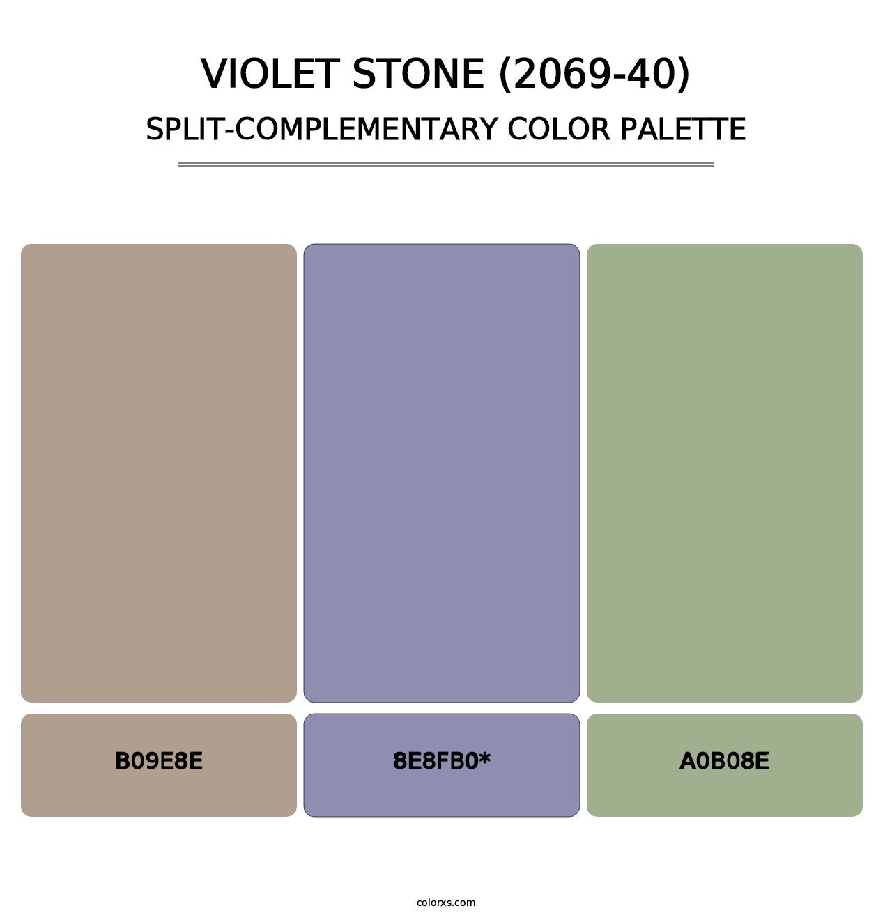 Violet Stone (2069-40) - Split-Complementary Color Palette