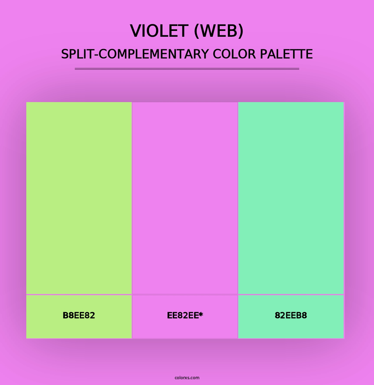 Violet (web) - Split-Complementary Color Palette