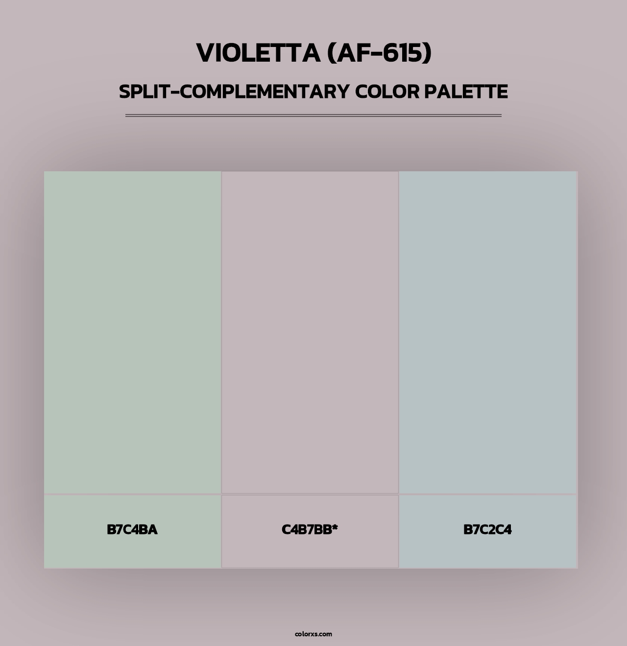 Violetta (AF-615) - Split-Complementary Color Palette