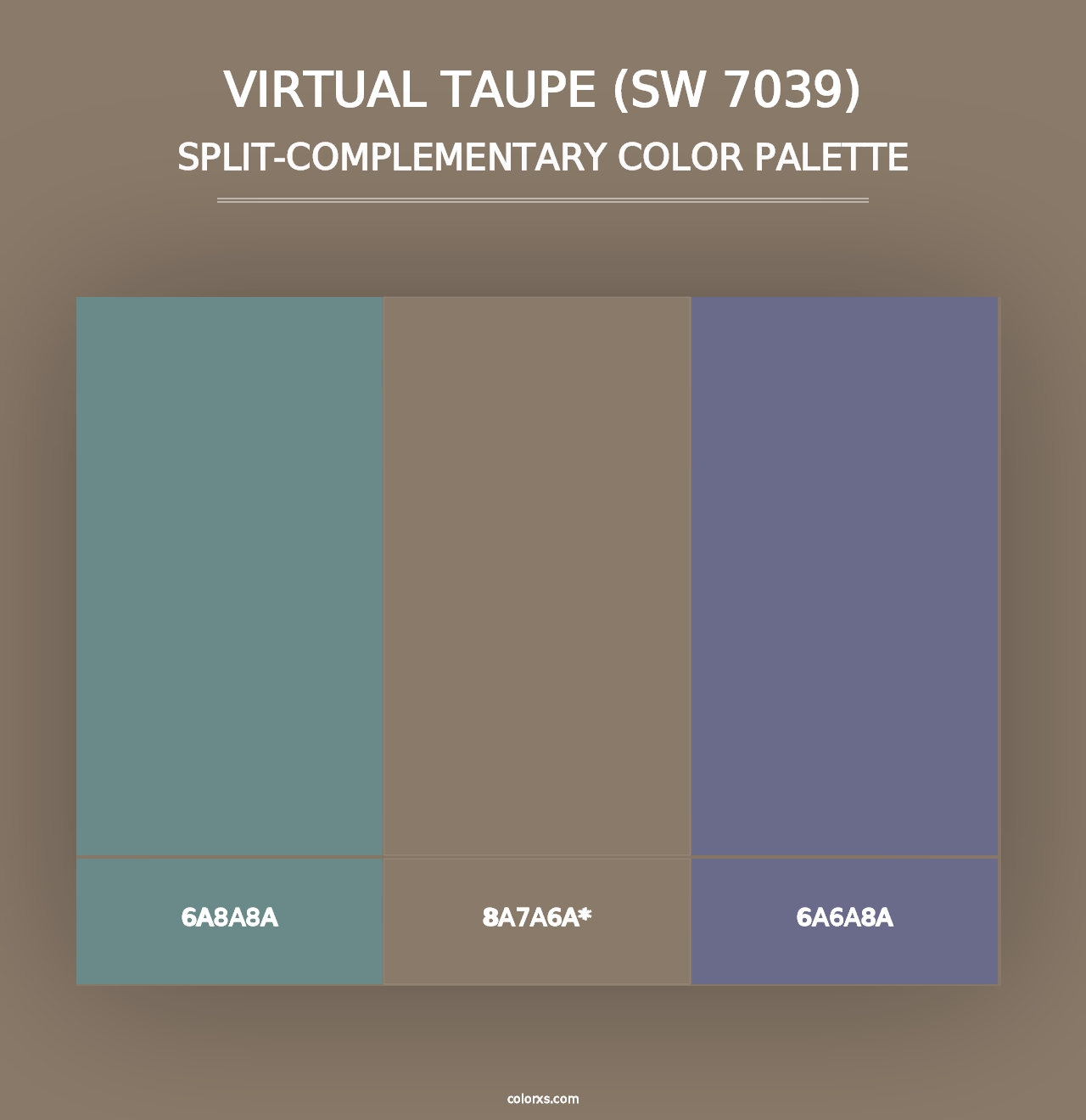 Virtual Taupe (SW 7039) - Split-Complementary Color Palette