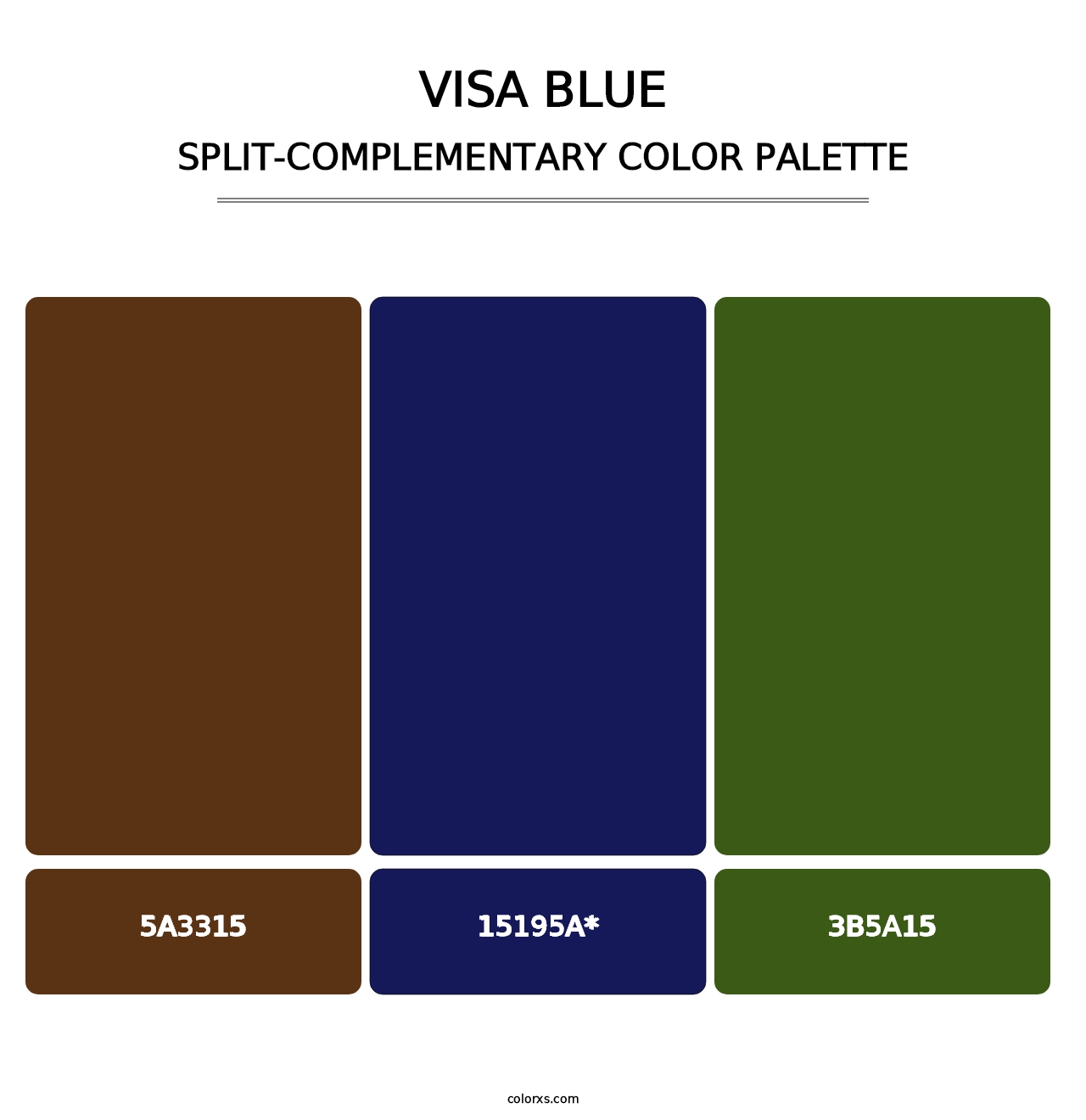 Visa Blue - Split-Complementary Color Palette