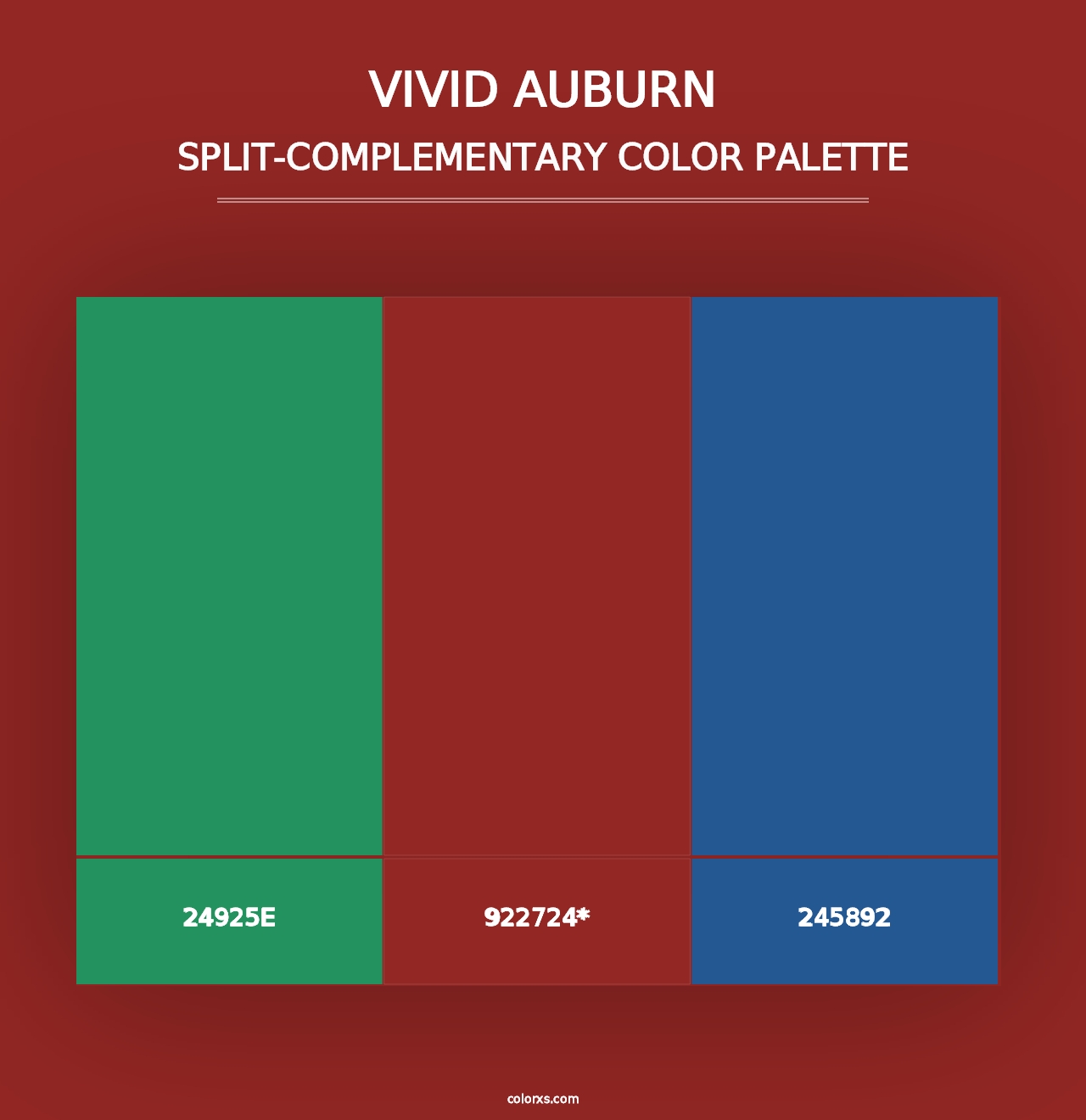 Vivid Auburn - Split-Complementary Color Palette