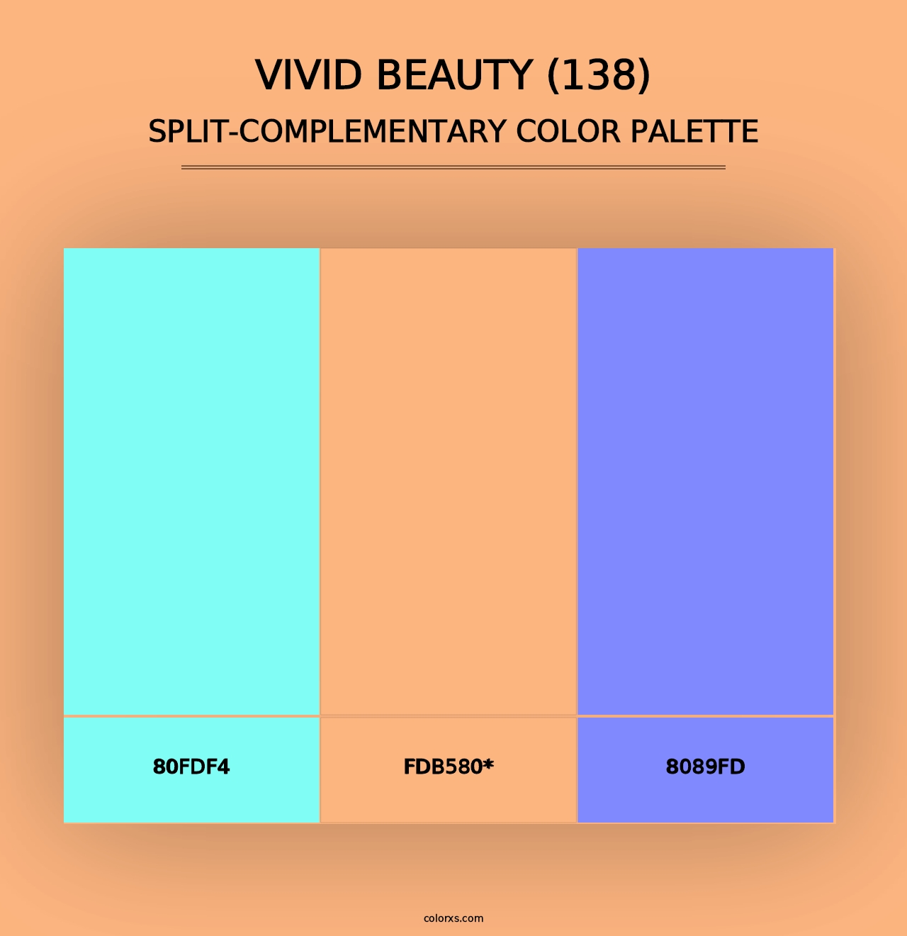 Vivid Beauty (138) - Split-Complementary Color Palette