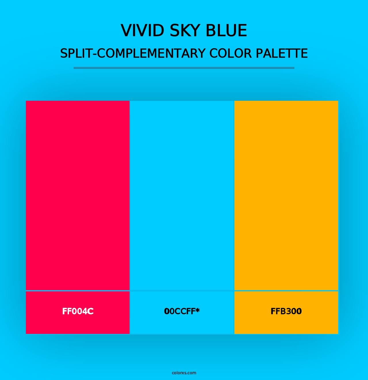 Vivid Sky Blue - Split-Complementary Color Palette