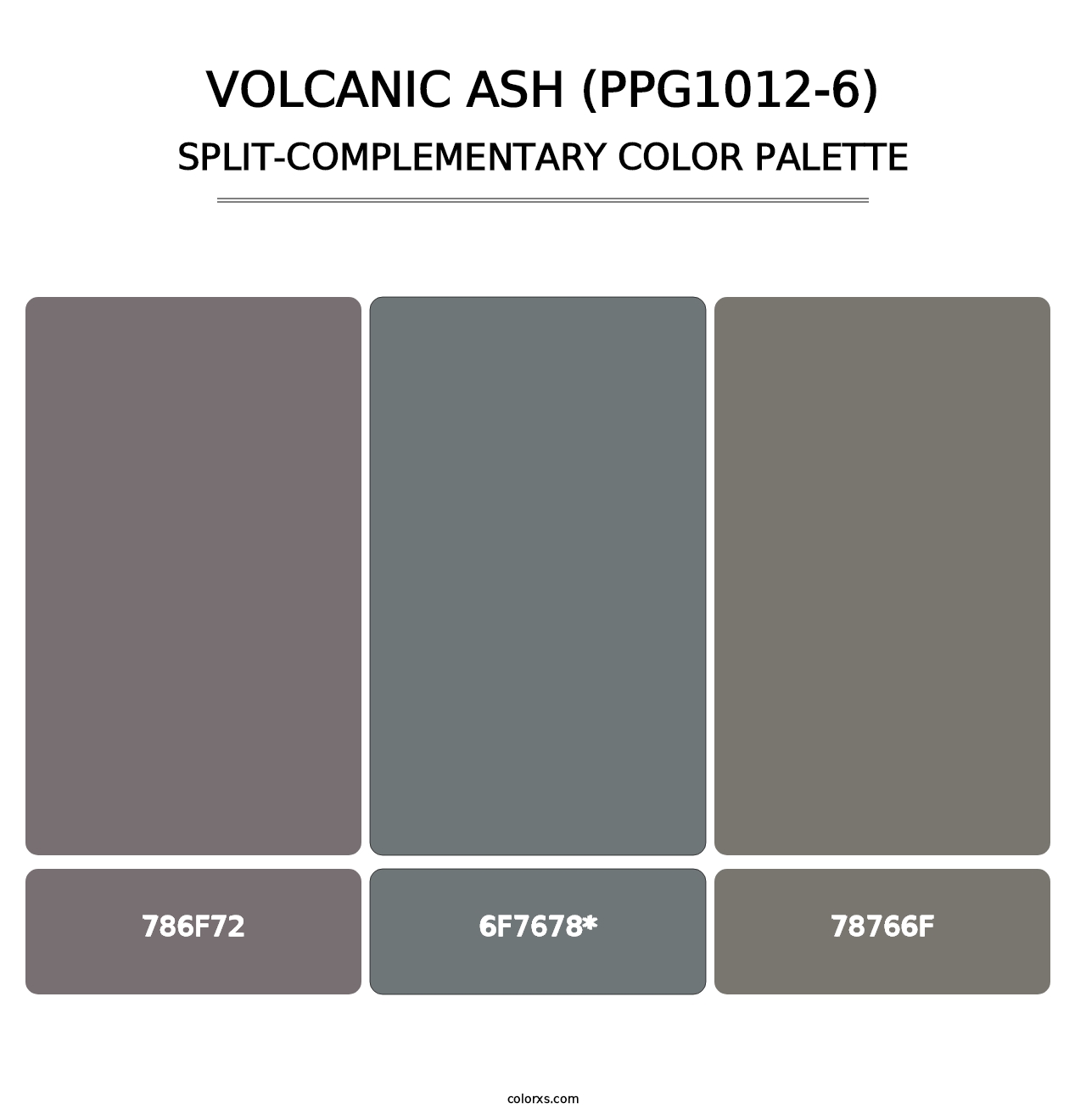 Volcanic Ash (PPG1012-6) - Split-Complementary Color Palette