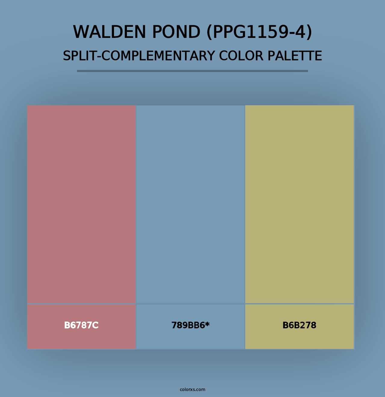 Walden Pond (PPG1159-4) - Split-Complementary Color Palette