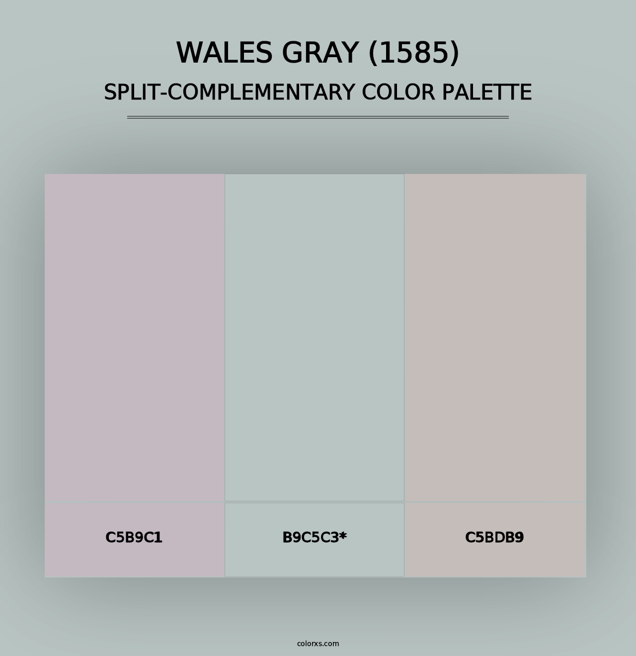 Wales Gray (1585) - Split-Complementary Color Palette