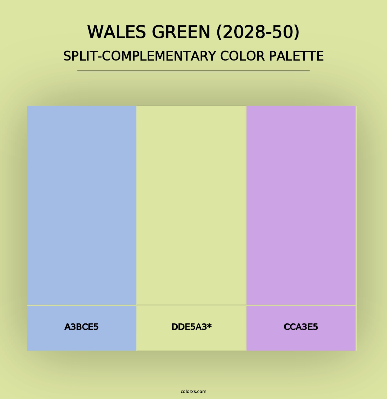 Wales Green (2028-50) - Split-Complementary Color Palette