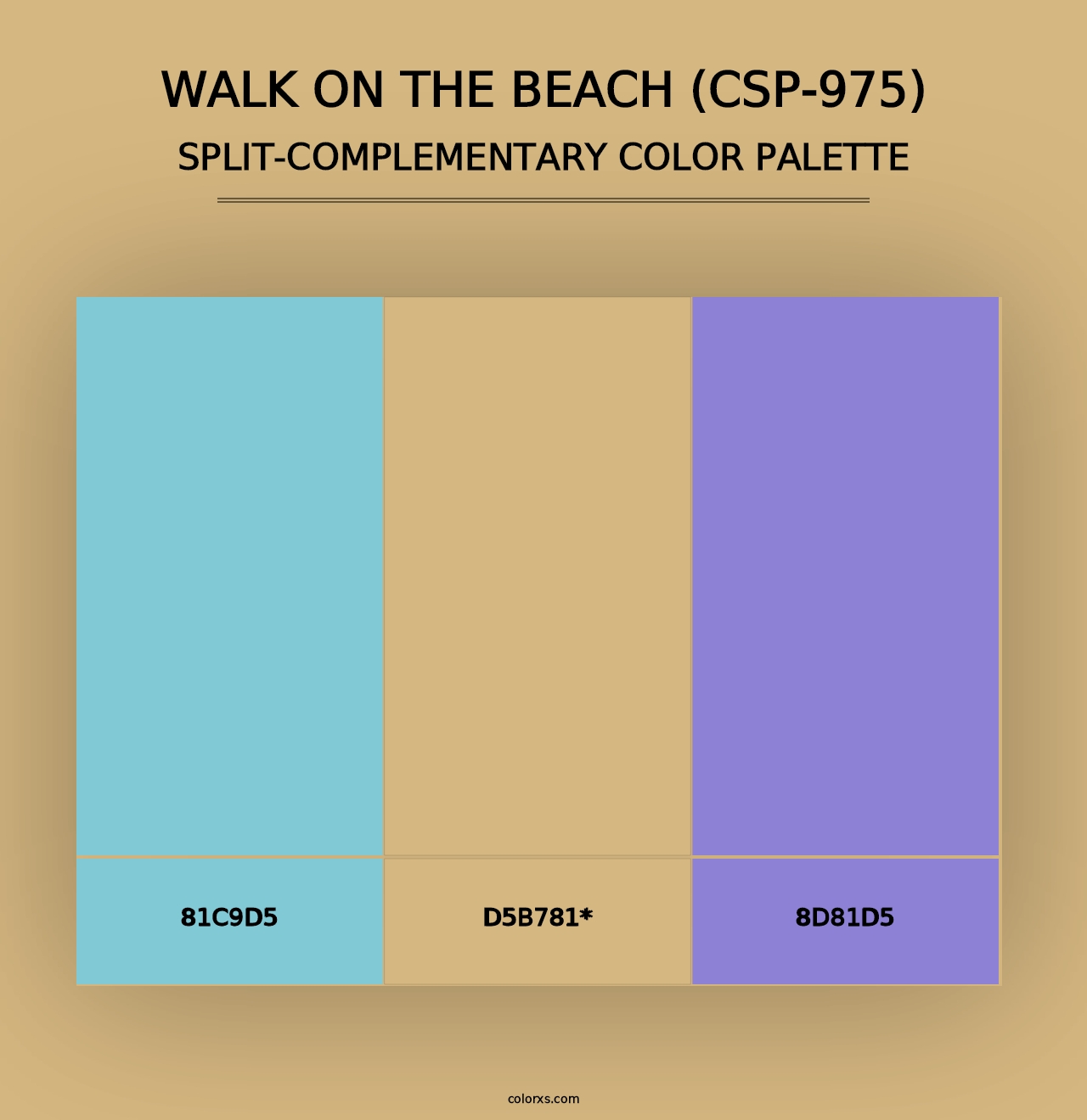 Walk on the Beach (CSP-975) - Split-Complementary Color Palette