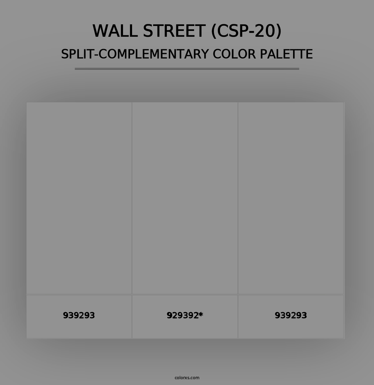 Wall Street (CSP-20) - Split-Complementary Color Palette