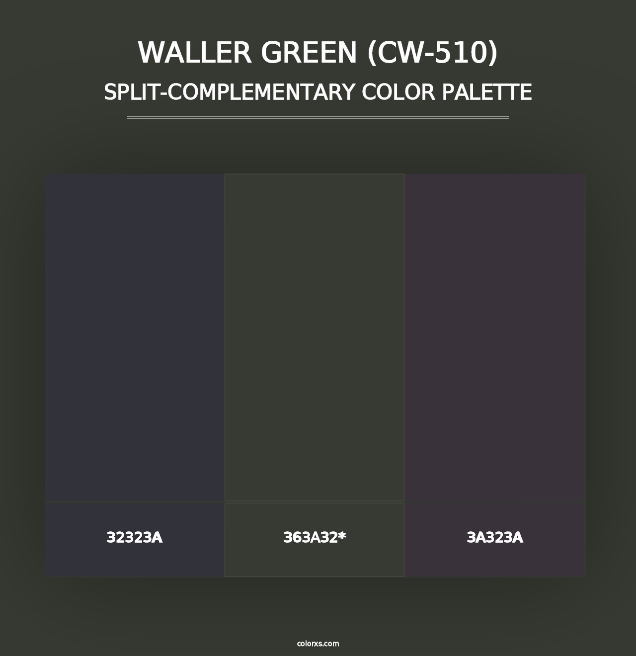 Waller Green (CW-510) - Split-Complementary Color Palette