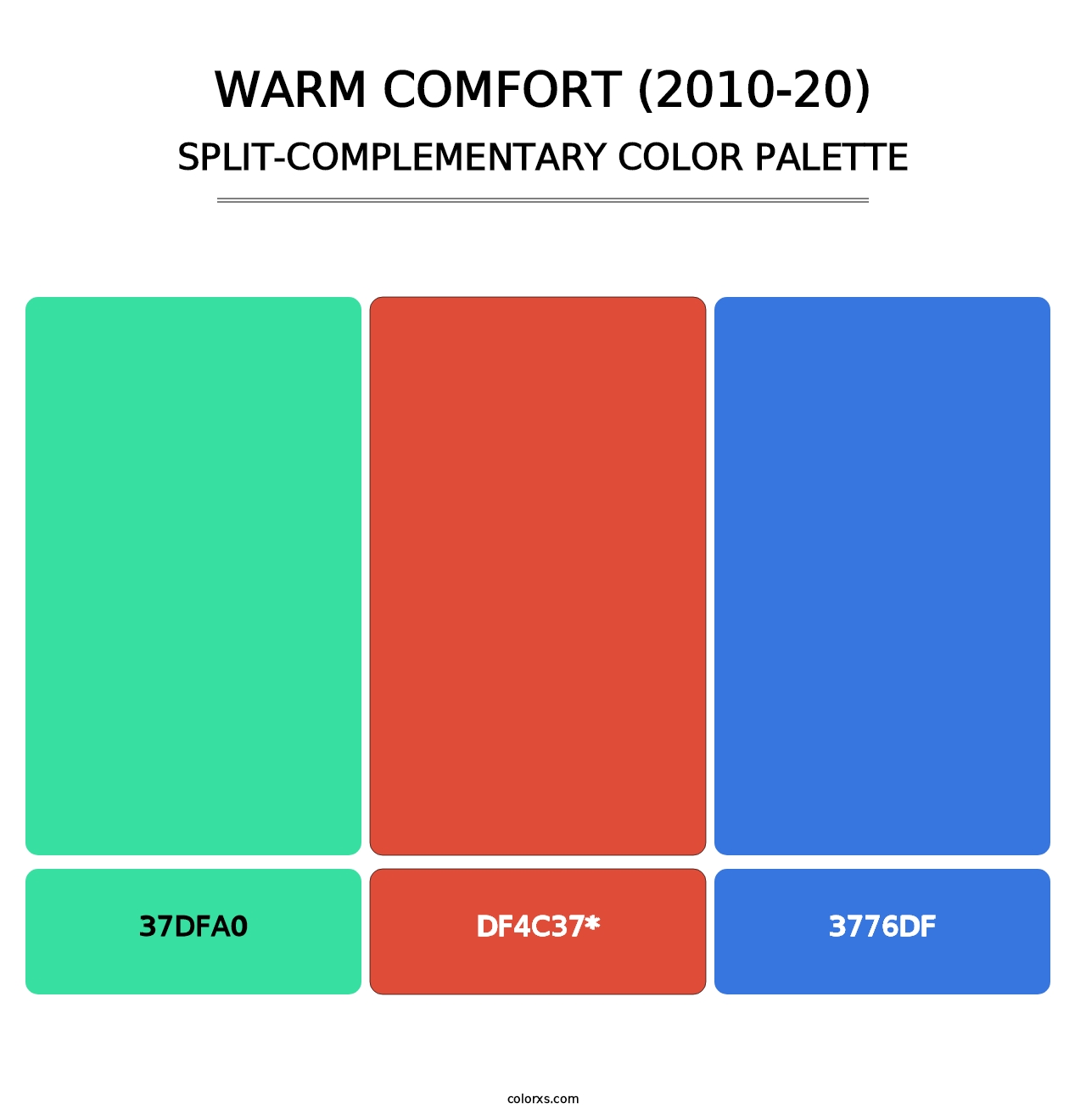 Warm Comfort (2010-20) - Split-Complementary Color Palette