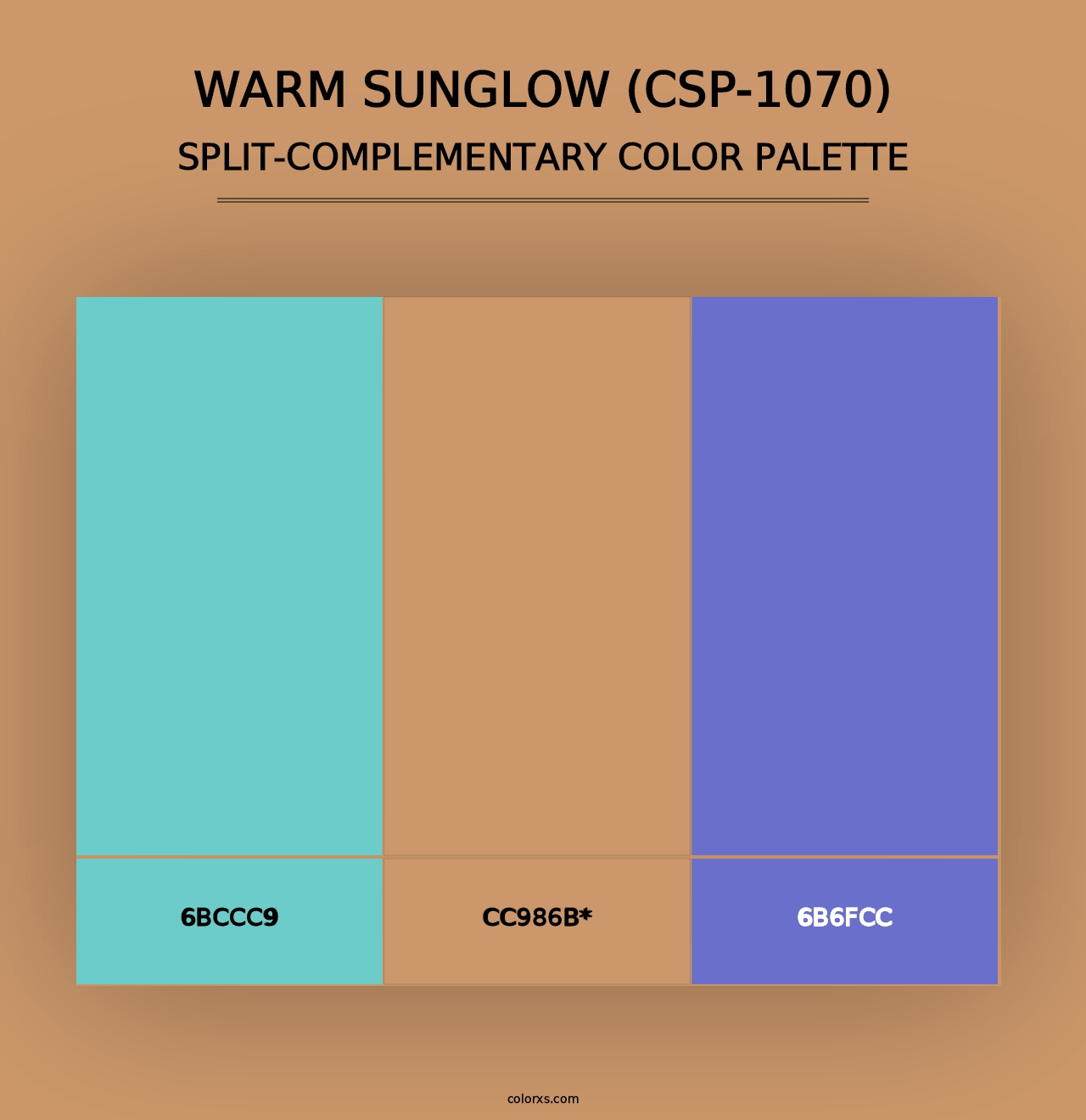 Warm Sunglow (CSP-1070) - Split-Complementary Color Palette