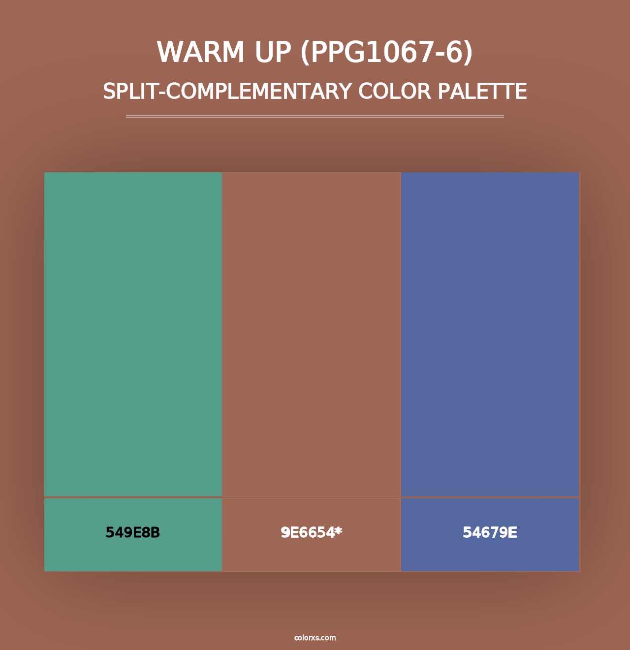 Warm Up (PPG1067-6) - Split-Complementary Color Palette