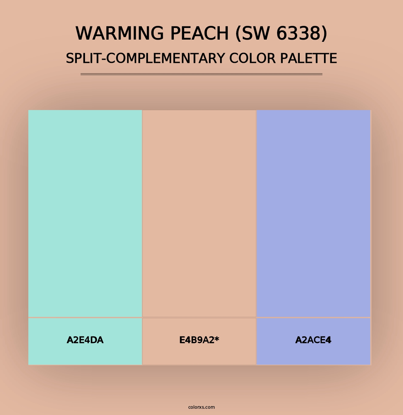 Warming Peach (SW 6338) - Split-Complementary Color Palette