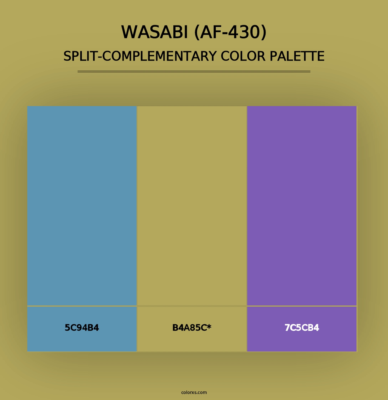 Wasabi (AF-430) - Split-Complementary Color Palette