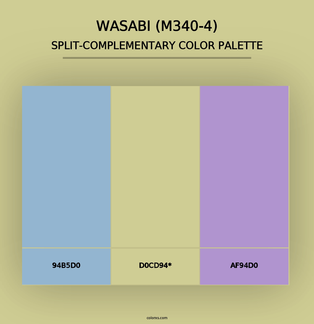 Wasabi (M340-4) - Split-Complementary Color Palette